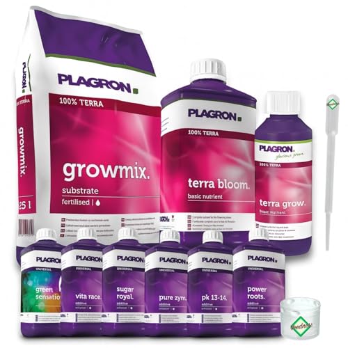 Plagron Growmix 50 L fertilizante sustrato completo para cultivo interior y exterior