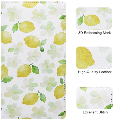 Image of LumiMokki Premium Car Registration & Insurance Card Holder with Magnetic Shut, Vehicle Glove Box Car Organizer - For Documents, Cards, License (Lemon)
