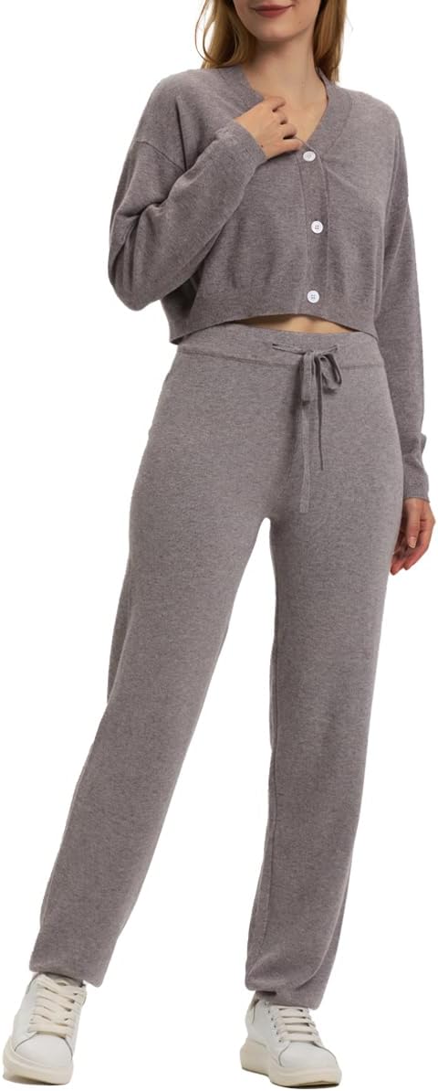 LEO'VASE Soft Knit Comfiest Airport Outfits - Cozy 3 Piece Lounge Sets for Women, Versatile Travel Outfits for Women