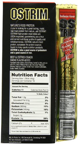 Ostrim Beef & Ostrich Snack Stick, Barbecue - 1.5 Ounce (Pack Of 20) #TOP1
