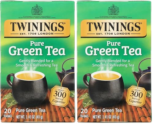 Image of Twinings Green Tea, 1.48 Ounce Box 20 individual tea bags (Pack of 2)