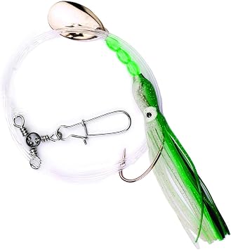 Eagle Claw L910 Lazer Sharp Single Spinner Fluke Rigs, Multi, One Size