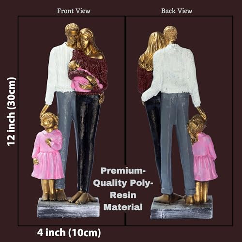 Elegant Gold Couple Figurine – Romantic Poly-Resin Sculpture for Home Décor, Anniversary, and Valentine’s Day Gift – Intricately Designed Love Statue (Pink) — photo — 4 of 9
