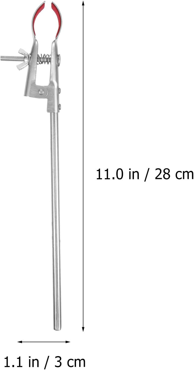 28cm Extended Flask Clamp Test Tube Holder Laboratory Beaker Clip Universal Fixing Clamp for Lab Glassware and Scientific Experiments