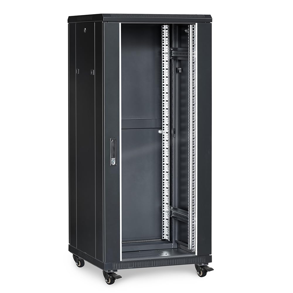 Waytex 37435M Armoire Baie de Brassage réseau 27U Noire 600x600 livrée montée