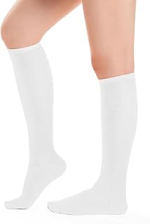 Ammiko Knee High Socks for Women - Athletic Tube Socks, Long Stockings for Women