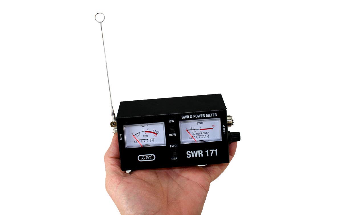 SWR171 Roe Meter e Wattmetro per CB, con 2 strumenti e scala di potenza 10/100 Watt