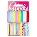 Goody Girls Ouchless Hair Elastics Perfect for Girls with Fine Hair, Curly Hair or Sensitive Scalps (60 Pieces) (Assorted in Brights and Pastels)