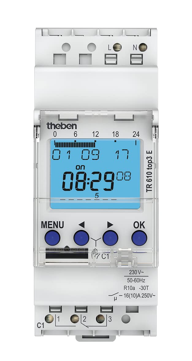Theben 6100087 TR 610 top3 E Horloge programmable Digitale 1 Canal