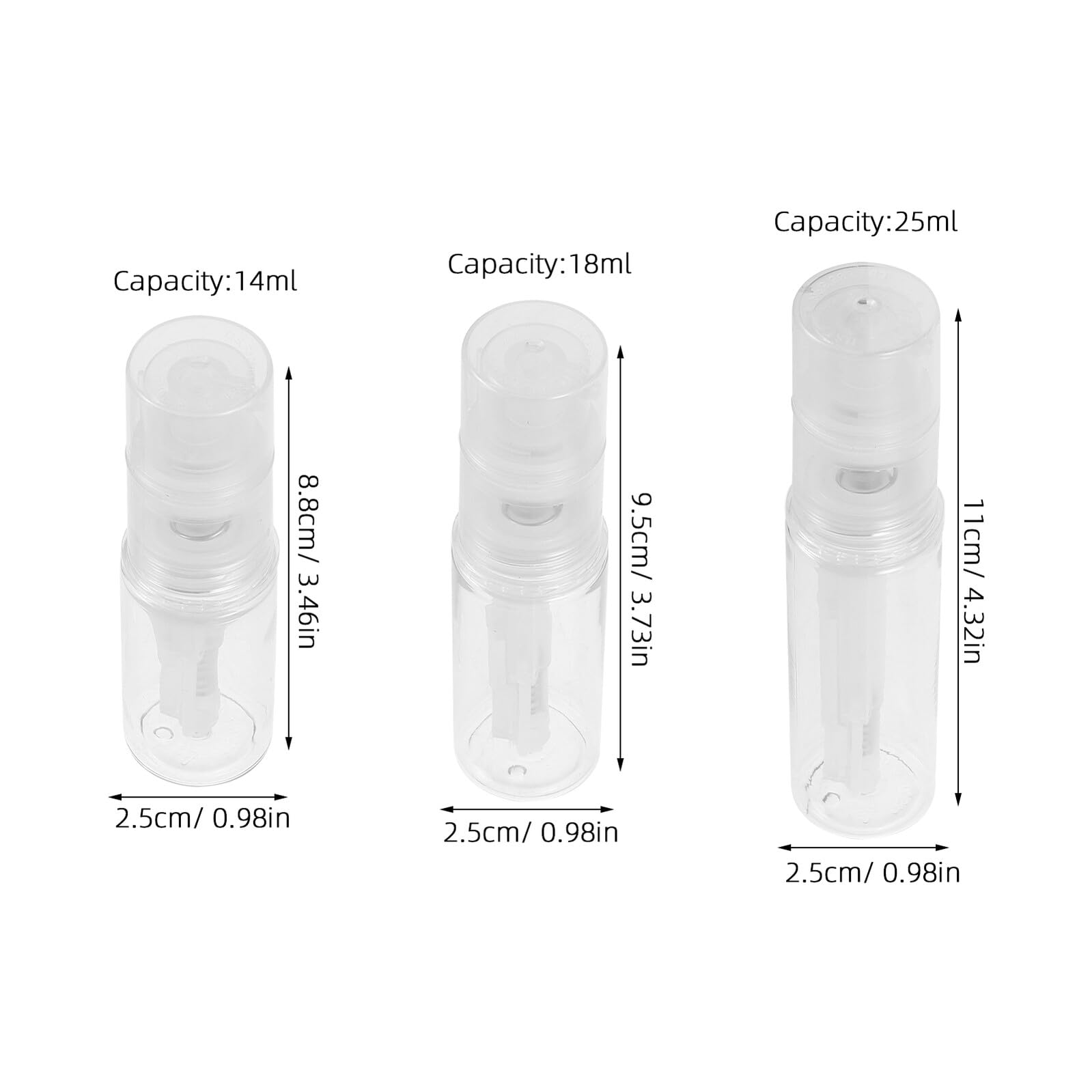 3 Sztuki Częściowy Przezroczysty Przenośny Atomizer Do Pudru Wielokrotnego Napełniania Łatwy Użyciu Aplikator Do Włosów i Spray Antypotowy Idealny Pielęgnacji i Podróży