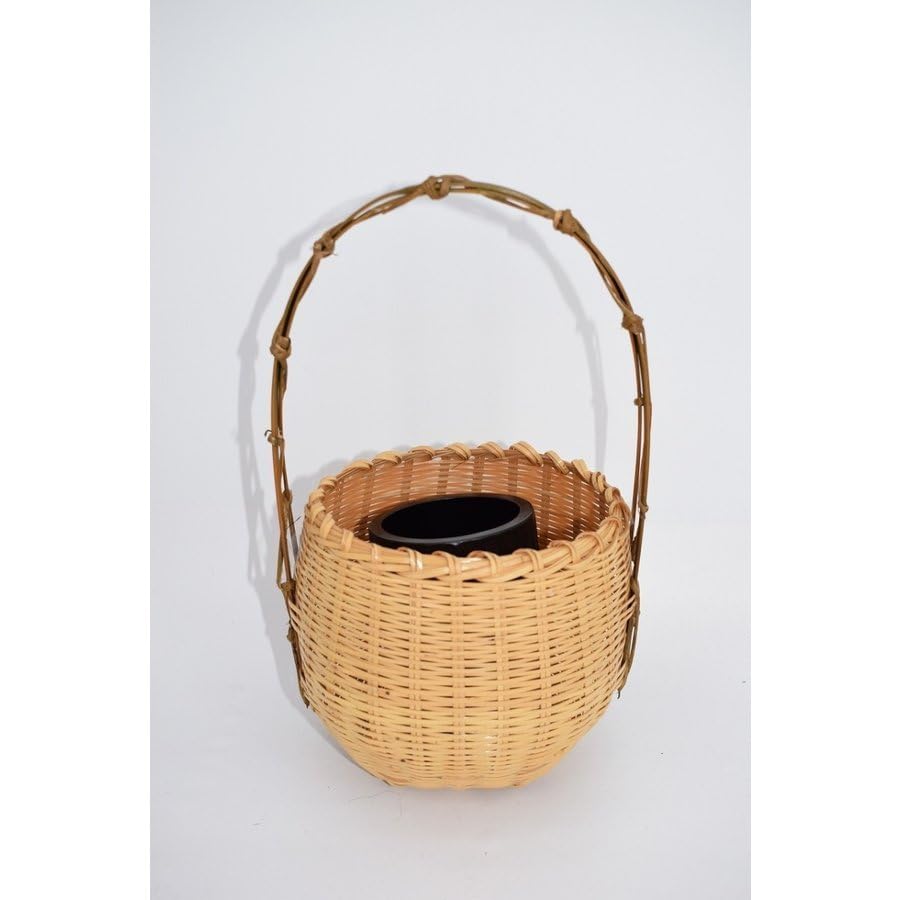 花入　茶道具　さざえ籠　かご花入　置花入 Amazon.co.jp: 茶道具 花入 惺斎好 さざえ 籠 篭 花入 茶道 t