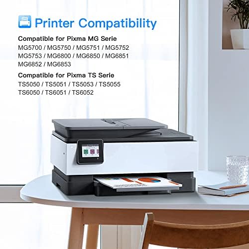 LxTek Compatible Ink Cartridge Replacement for Canon PGI-570 CLI-571 570XL 571XL for Canon PIXMA TS5050 MG5750 TS5051 MG6850 MG5700 MG5751 TS6050 TS50532 (2PGBK 1Black 1Cyan 1Magenta 1Yellow,6-Pack)