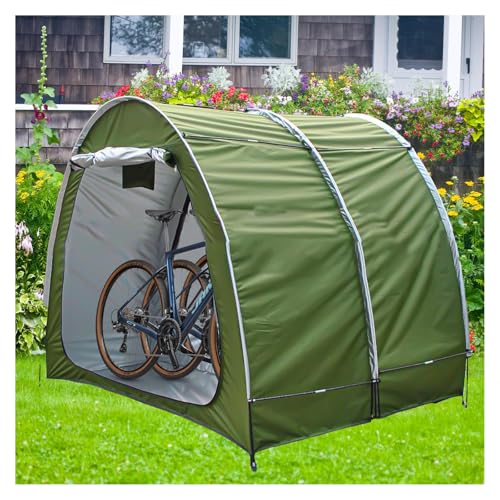 Fxiaobin 2 PCS Box Biciclette può Essere Giuntato Garage Moto per Esterno Proteggi da Vento,Pioggia,Neve,Polvere Tettoia per Auto da Esterno Box Biciclette,Green