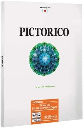 Pictorico PPR120 Hi-Gloss Resin Coated Inkjet Photo Paper, 5.4 mil, 185gsm, 8.5x11, 20 Sheets