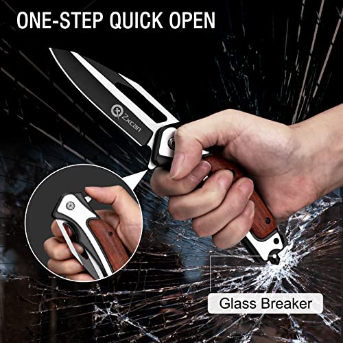 Zxcan Pocket Knife For Men, Pocket Knife Powder Steel Stainless With Linerlock, Clip Folding Knife, Tactical Knife For Edc Camping Hiking Knife Gifts For Men Dad Husband #TOP2