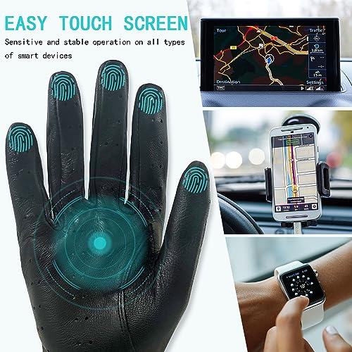 Miniatura 2 de Zluxurq Guantes De Cuero De Las Señoras,Suave Y Delgado,Delicado Y Elegante,Diseño De Moda,Conducción Y Vida Cotidiana.