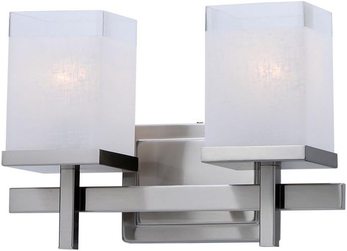 Maxim Tetra-2 Light Bath Vanity-14 Inches Wide by 9 inches high-Satin Nickel Finish