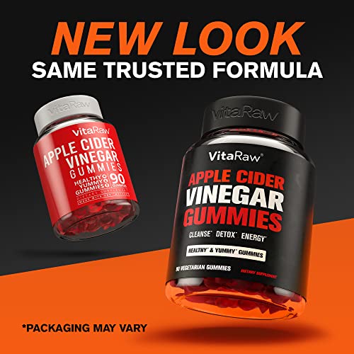 Organic Apple Cider Vinegar Gummies With The Mother - Energy Boost Plus Heart, Gut, & Immune Health - Gluten Free, Non Gmo, Dairy Free - Raw Probiotic & Prebiotic - Vegan Acv Gummies With Ginger Root #TOP7