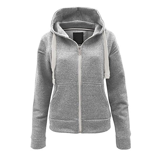Sweat-shirt à capuche fille gris manches longues vêtement automne