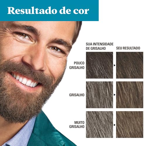 Just For Men Grecin 5 Color Gel, Barba e Bigode, Tonalizante que Elimina o Grisalho, Aparência Natur