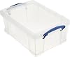 Really Useful Storage Box Plastic Lightweight Robust Stackable 9 Litre W255xD395xH155mm Clear - Ref 9C