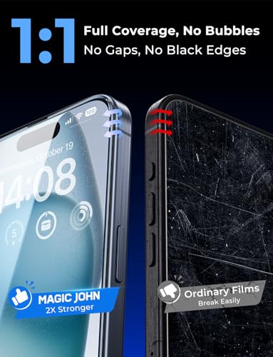 Verre trempé iPhone 15 Plus MAGIC JOHN protection écran HD - 4