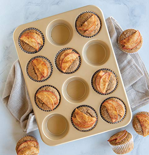 Nordic Ware Naturals Aluminum Nonstick Muffin Pan, Twelve 2-1/2 Inch Cups #TOP4