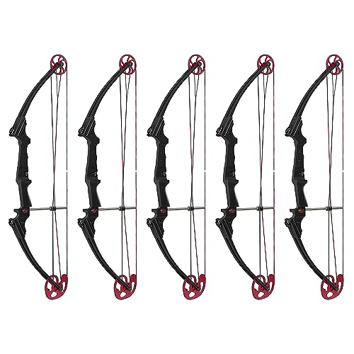 Genesis Archery Original Adjustable Preassembled Lightweight Durable Right-Handed Compound Bow for Beginners and Experts, Black (5 Pack)