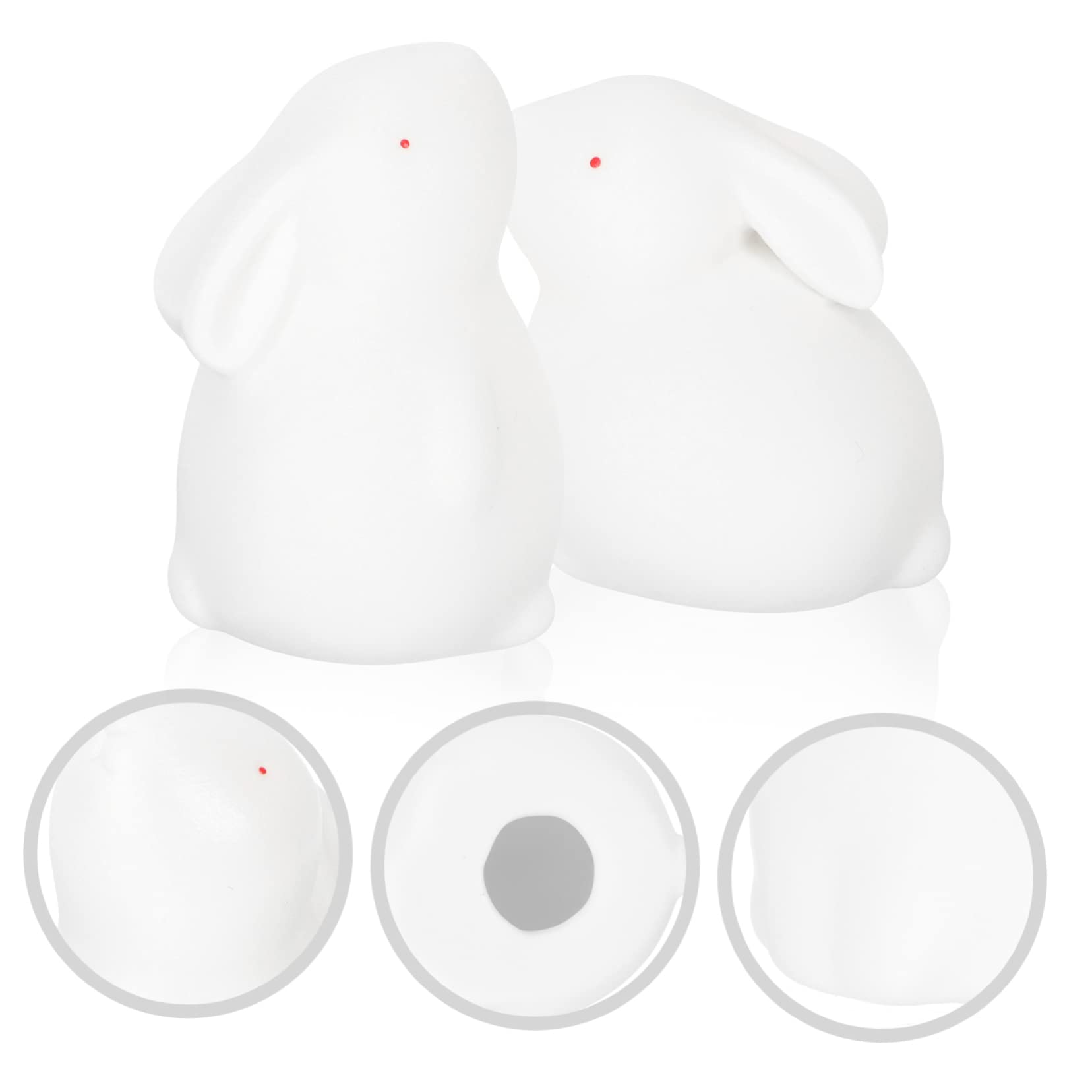 YARNOW 8pièces Figurines Céramique De Lapin Mignon Décoration De Bureau pour Année Ornements De Lapin Zodiacal De Sculptures De Bureau Céramique Petit Regardant Haut