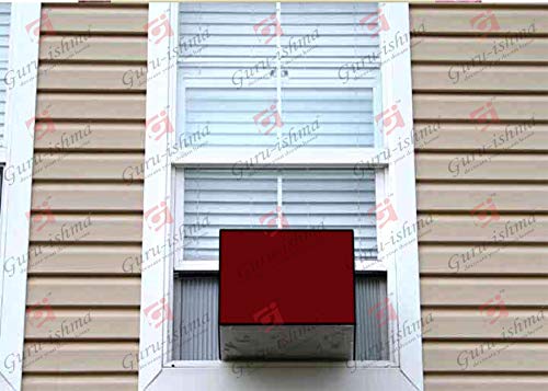 Image of Waterproof Polyester Window AC Cover 1.5 Ton - Indoor & Outdoor Combo Set with Elastic fit | All-Weather Dustproof UV & Scratch Protection, Durable Secure Fit-(Maroon)