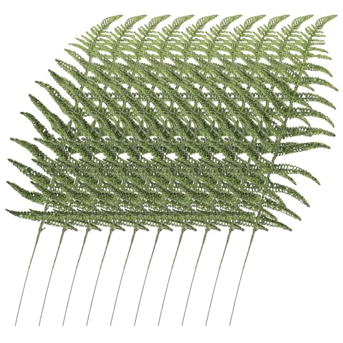GALPADA 10 Piezas de Hojas de Simulación Verdes para Decoración del Hogar Plantas Decorativas Artificiales Adornos Naturales para Oficina Bodas y Fiestas Plantas Falsas Ornamentales