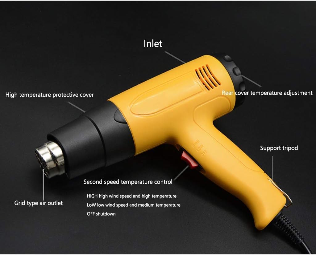 Pistola Termica da 1800 W, Pistola Termica elettrica Industriale, Due impostazioni di Temperatura