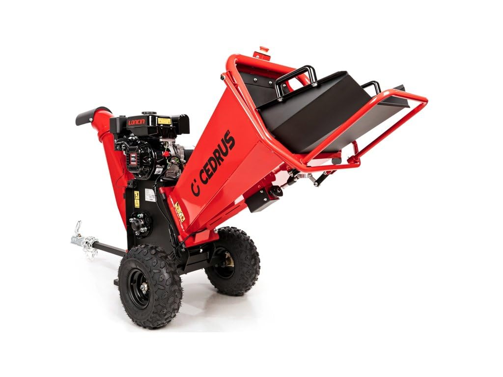Hahn & Sohn Cedrus RB02PRO - Trituradora de gasolina, fuerte, hasta 12 cm, motor Loncin de 4,4 kW, chasis, trituradora de jardín, trituradora de madera, trituradora de ramas, trituradora profesional