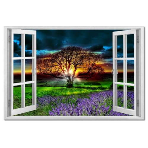 Tableau arbre de vie pour habiller un grand mur vide 120x80cm - 2