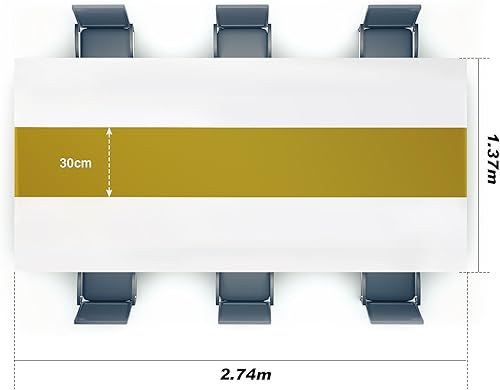 Miniatura 3 de Oudain 6 manteles desechables de plástico de 54 x 108 pulgadas, para mesas rectangulares, impermeables, para baby shower, boda, cumpleaños,