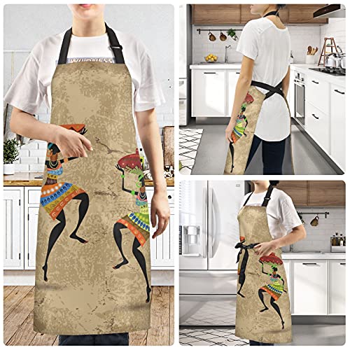 Alaza Tribal Ethnic African Women Adjustable Bib Soft Chef Apron For Men Women #TOP5
