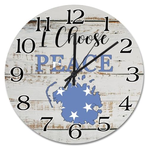 Horloge murale ronde Micronésie de voyage décorative à piles - 2