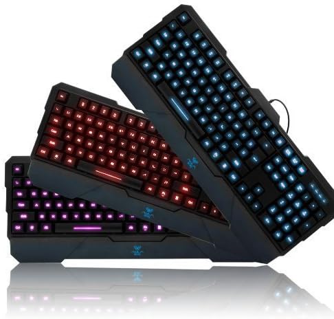 DEATH WINGS AULA DT3C Gaming Keyboard 3-Colors Backlit Ajustable LED Illuminated