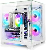 WIWB Prebuilt Gaming PC Desktop | 16G DDR4 RAM | 512G SSD | Ryzen 5 6Cores 3.6G Up to 4.1G | RX 560 4G Graphics Card | Wi-Fi 6 |Tower Computer Black