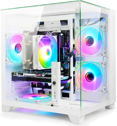 WIWB Prebuilt Gaming PC Desktop | 16G DDR4 RAM | 512G SSD | Ryzen 5 6Cores 3.6G Up to 4.1G | RX 560 4G Graphics Card | Wi-Fi 6 |Tower Computer Black