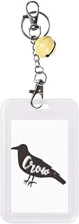 Funda protectora para tarjetas de crédito, diseño de cuervo, color blanco y negro