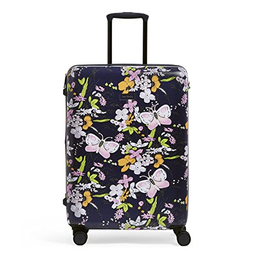 Vera Bradley Women's Hardside Rolling Suitcase Luggage, Bloom Boom Navy, 26" Check In