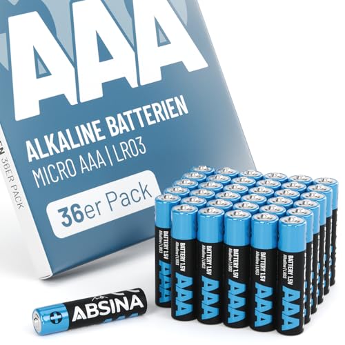 ABSINA Pile AAA confezione grande 1,5V Alcaline