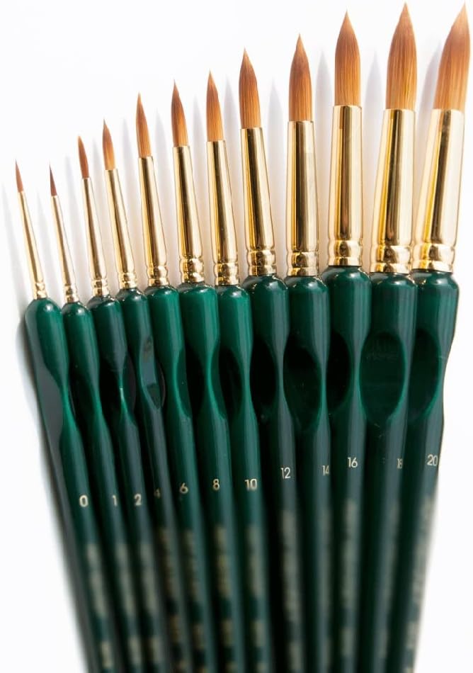 Three Wedge-Shaped Grip Painting Art Supplies Acrylic Brush Sleeve