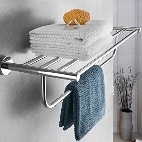 Juego de toallero de acero inoxidable con espejo para baño moderno 5