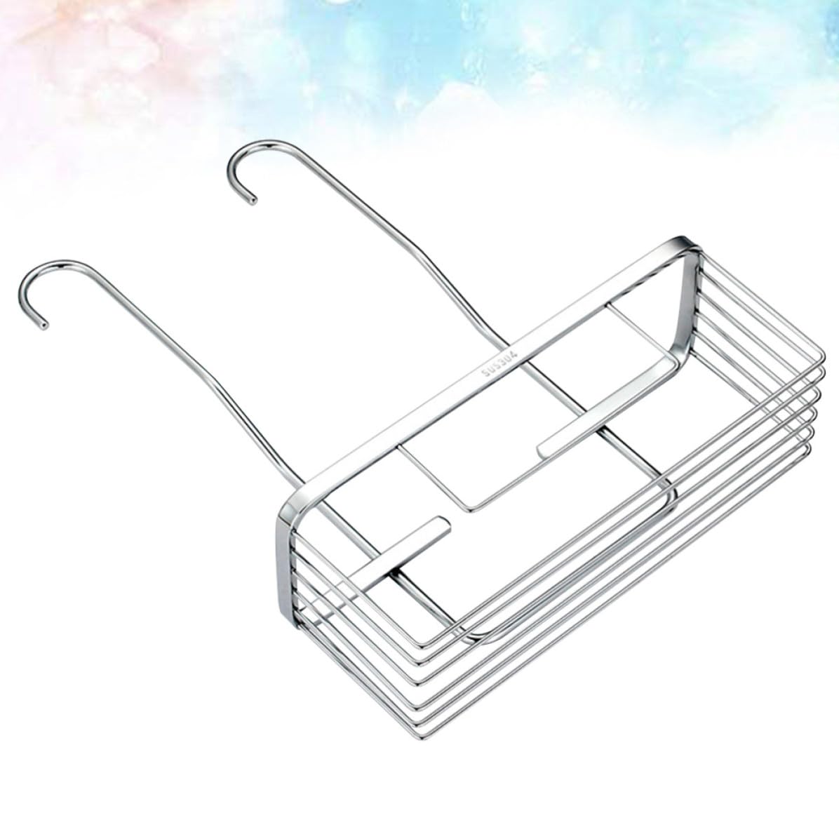 Kisangel 1pieza Estantería Baño Pared Acero Inoxidable Repisa Ducha Resistente Colgadores Baño para Toallas Jabón Gel Estante para Ducha Plata