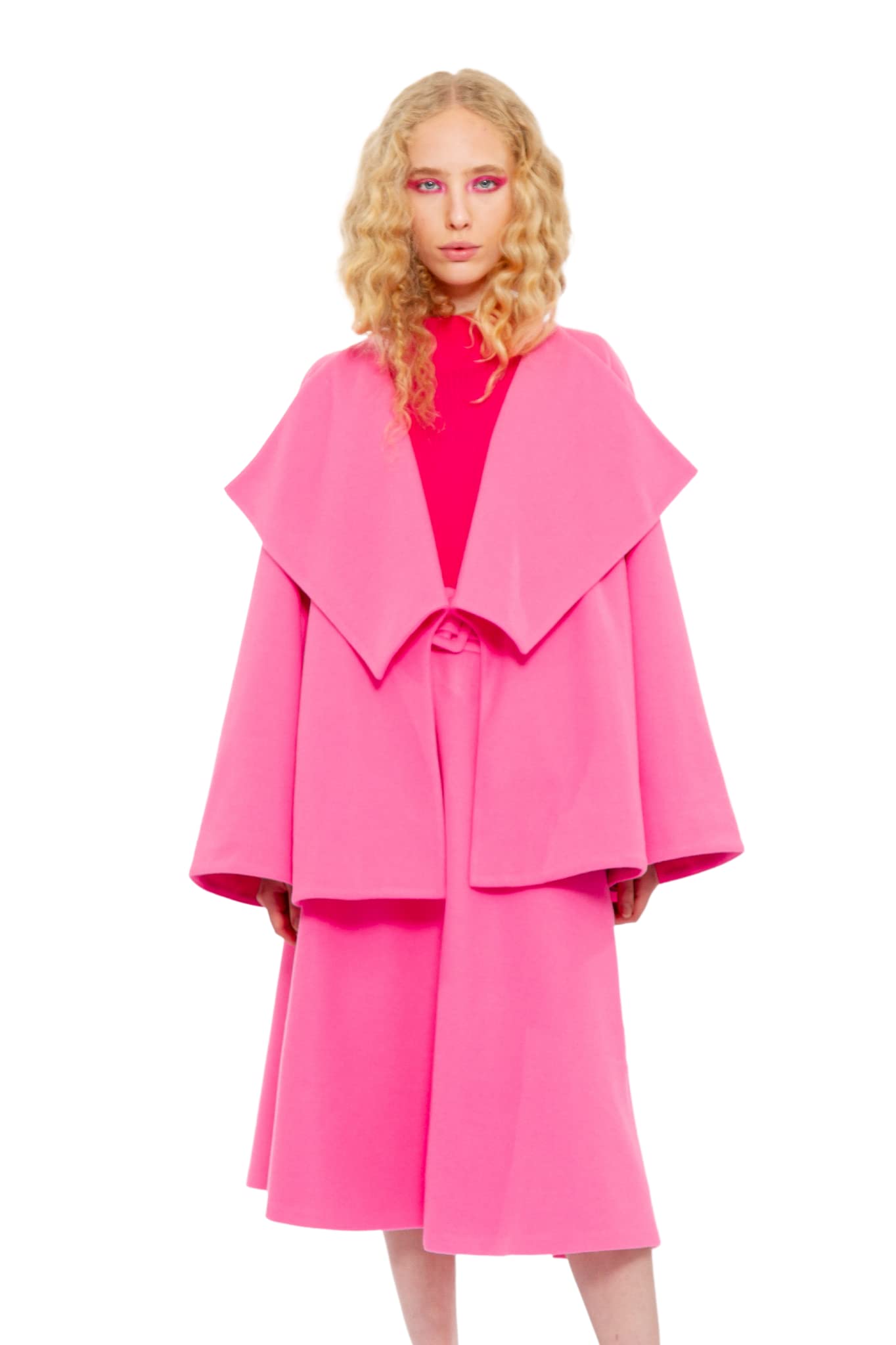 CHAOUICHE Women's Star Coat, Pink, M