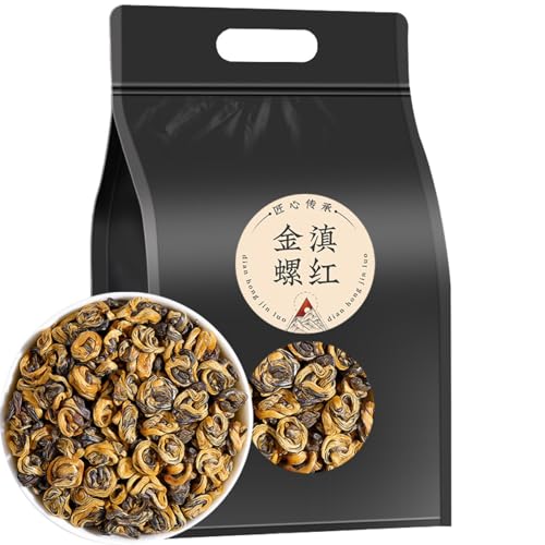 Premium DianHong Jinluo Tea - 250g Fuerte Aroma Té Negro De Yunnan-Té Chino Gongfu