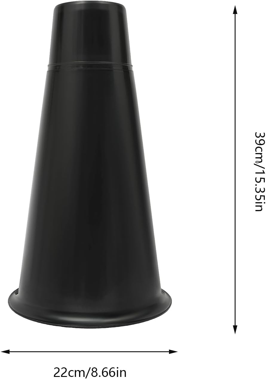 16 Pcs Black Plastic Flower Buckets, Flower Display Buckets, Wedding Flower Display,Decorate for Garden Parties or Outdoor Events
