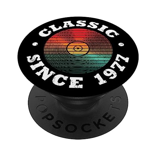 Clásico desde 1977 Disco de vinilo retro Cumpleaños de 46 PopSockets PopGrip Intercambiable